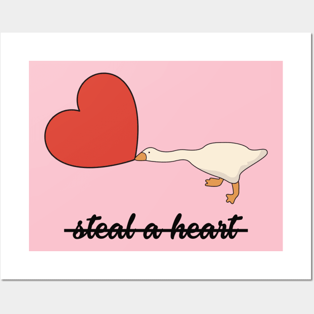 Untitled Goose Game - Valentine's Day Wall Art by TextTees